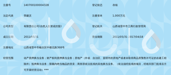 晋中帝豪典当有限责任公司动产质押典当业务介绍
